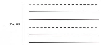Fontwerks - School Lines clear stamps (sold individually)